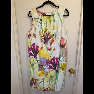 Calvin Klein Watercolor print sheath
